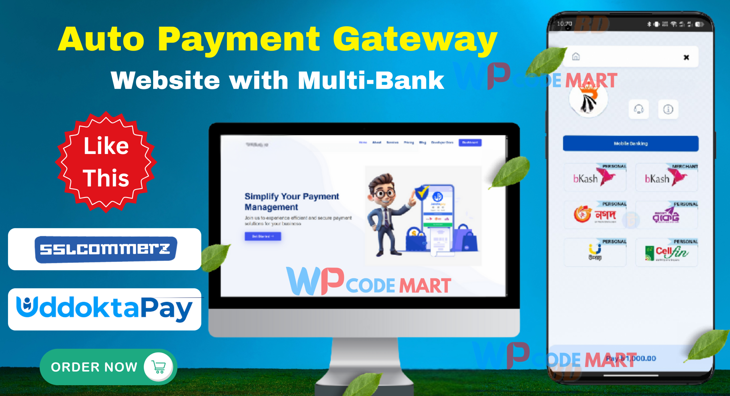 Personal Auto Payment Gateway Website with Multi-Bank & Wallet Support