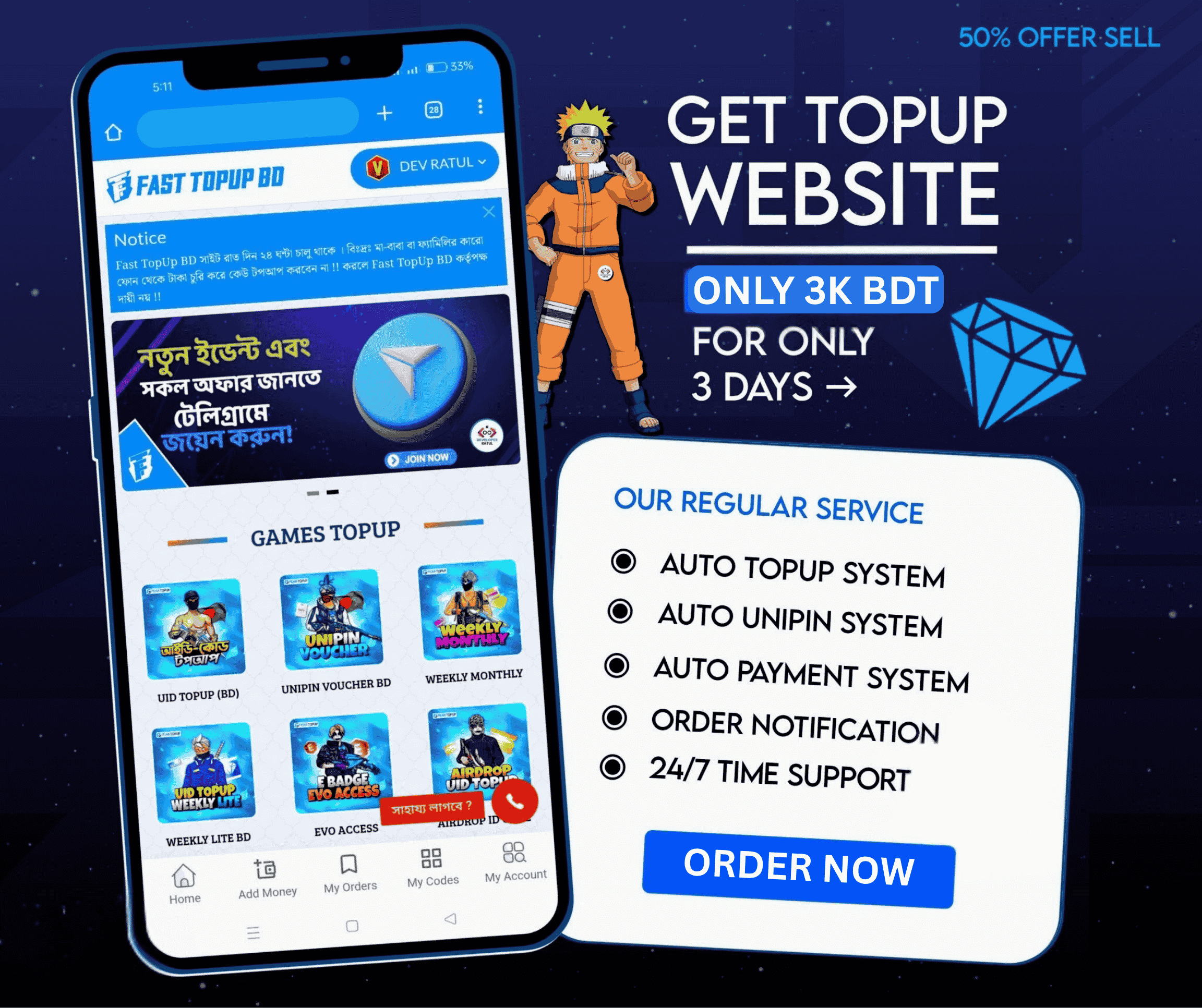 Laravel Special Games Topup Website Source Code / Script